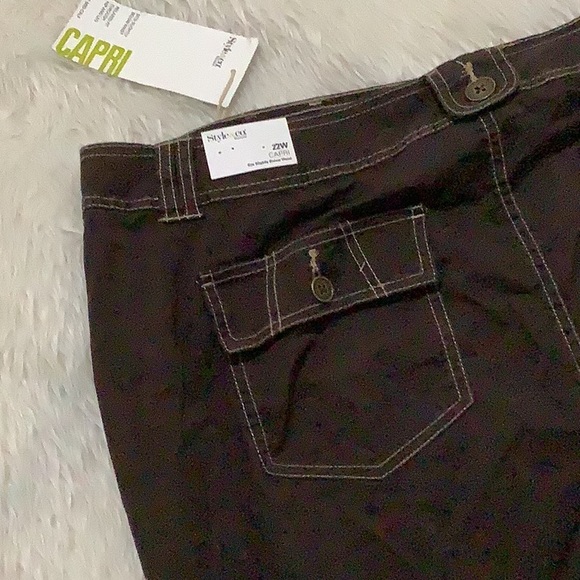 Style and co brown Capri shorts new with tag - Picture 8 of 8